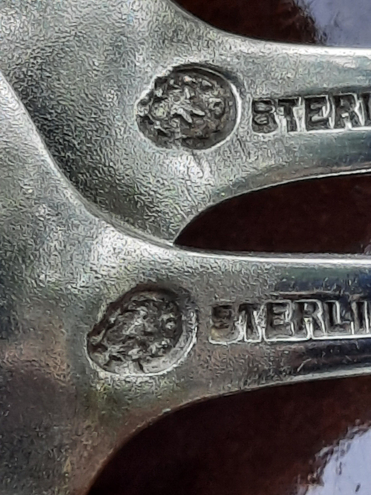 Sterling Silver Pair Durgin Basket of Flowers Demitasse Spoons, No Mono