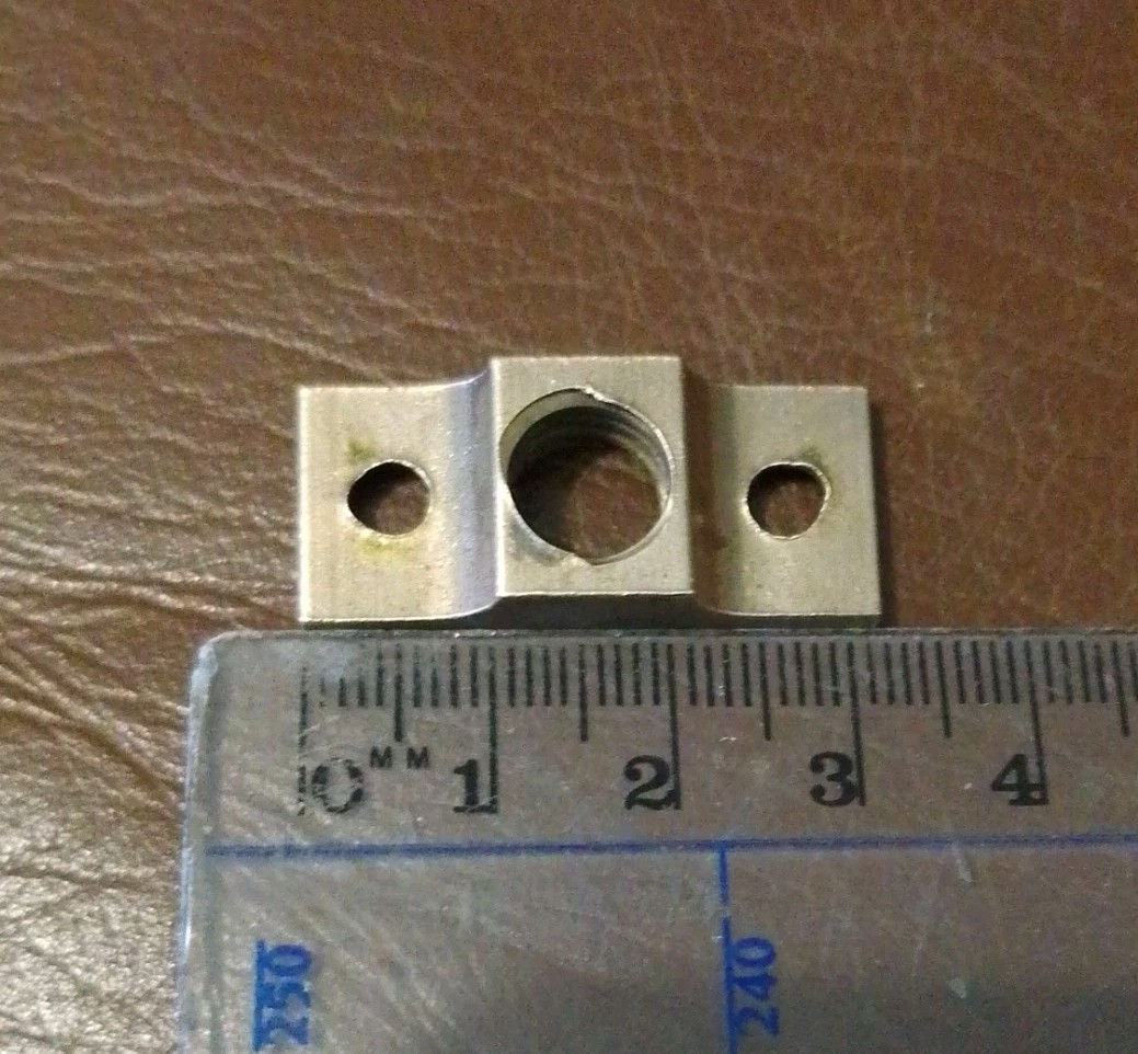 Small Vintage Solid Brass Rectangle Fanlight Security Catch for Butterfly Screw