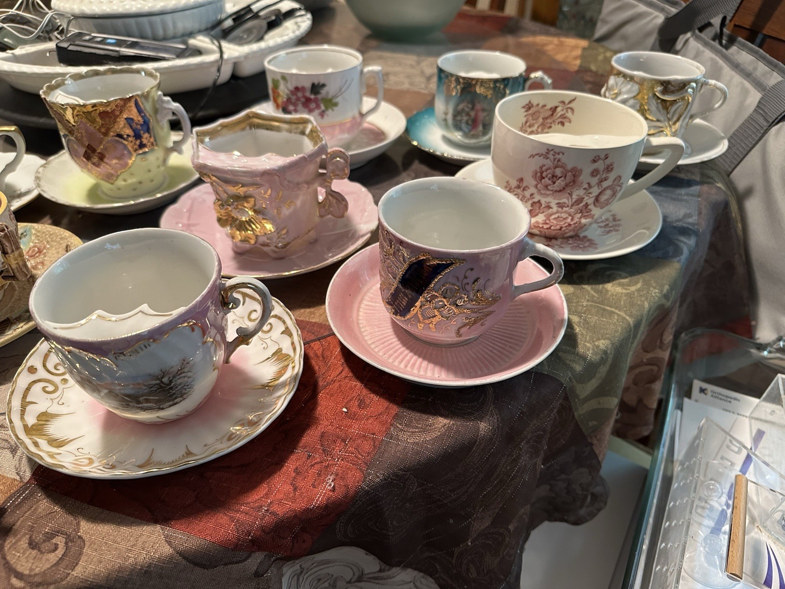 Incredible Antique Mustache Cup Collection With Display Cases