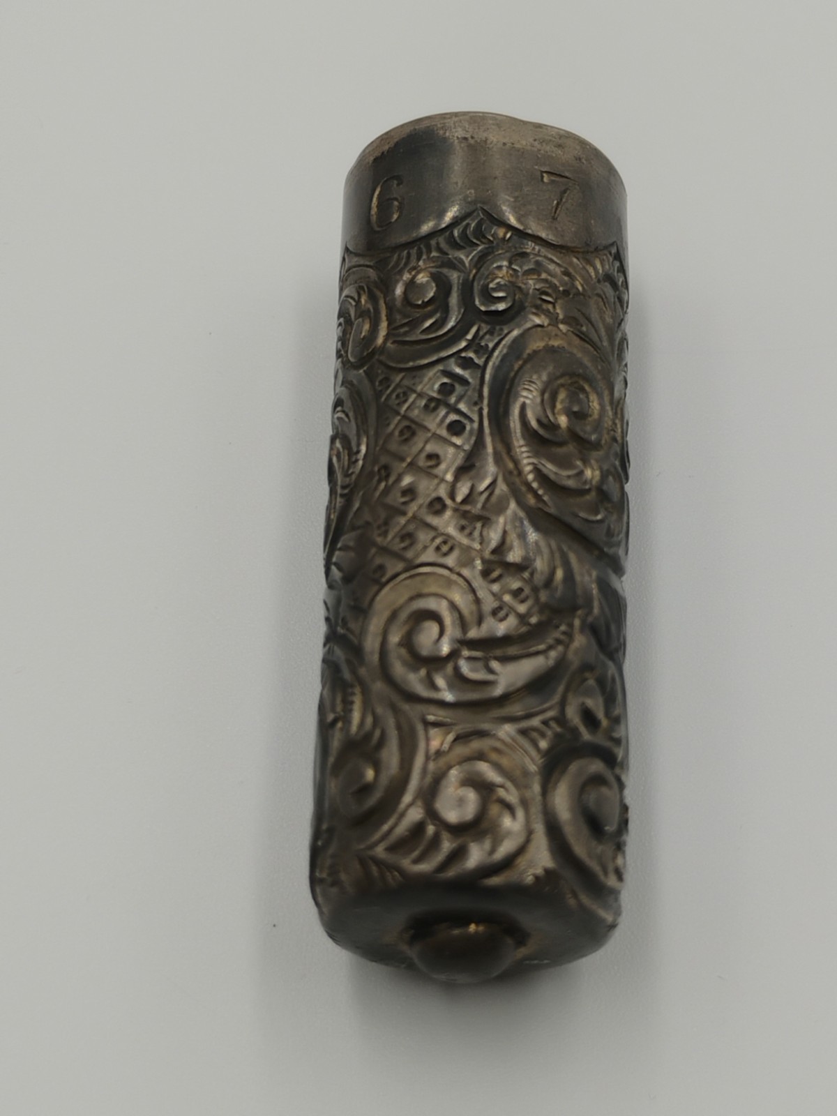 Antique Sterling Silver Sewing Needle Case off SEWING CHATELAINE