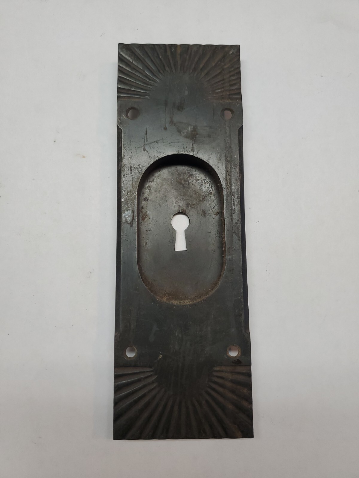 Vintage RHCo. B163 2 1/2 Pocket Door Keyhole Key Hole Plate Cover Reading Hdware