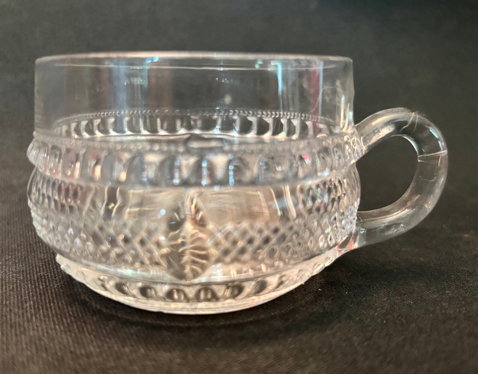EAPG Antique Pattern Glass COLUMBIA PUNCH CUP Tarentum Glass Quihote