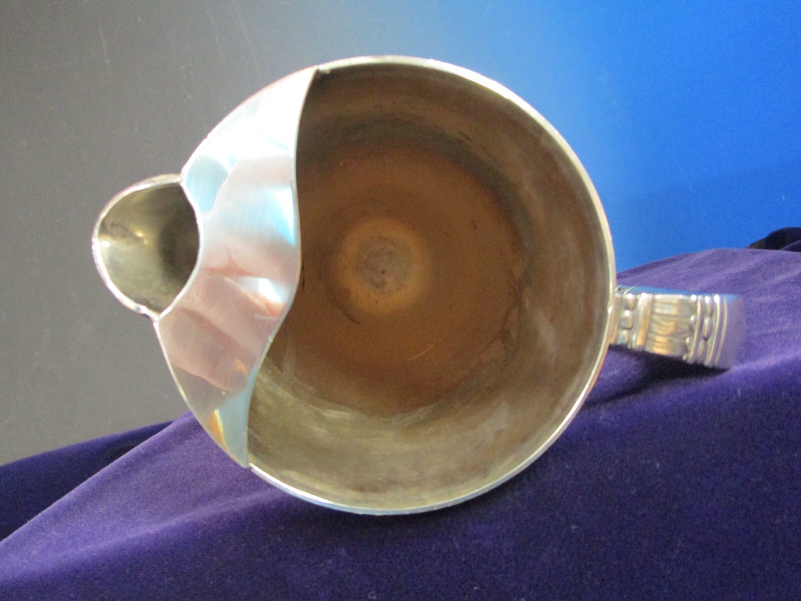 TROPICAL C1940 Cocktail Pitcher or Mixer MCM Silverplate DIEGO RIVERA Design g
