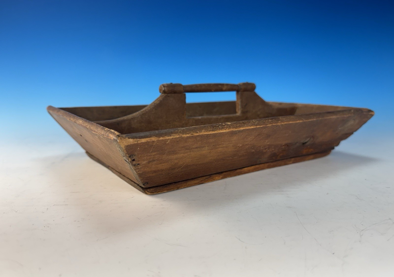 Antique Primitive 19th Century Wood Cutlery Tray Knife Box Kitchen Tray