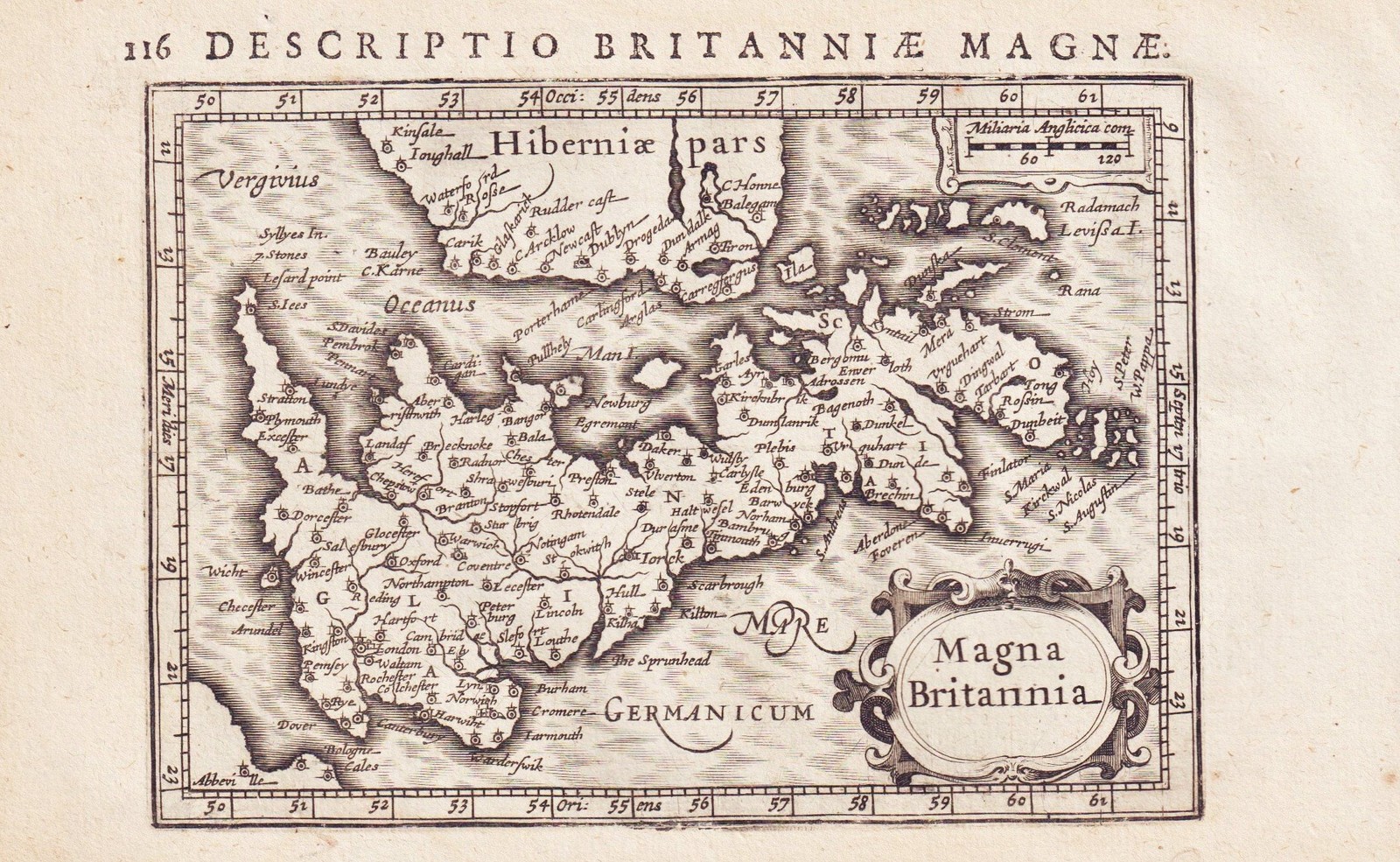 Great Britain Ireland Scotland England Wales British Isles Bertius Map 1618