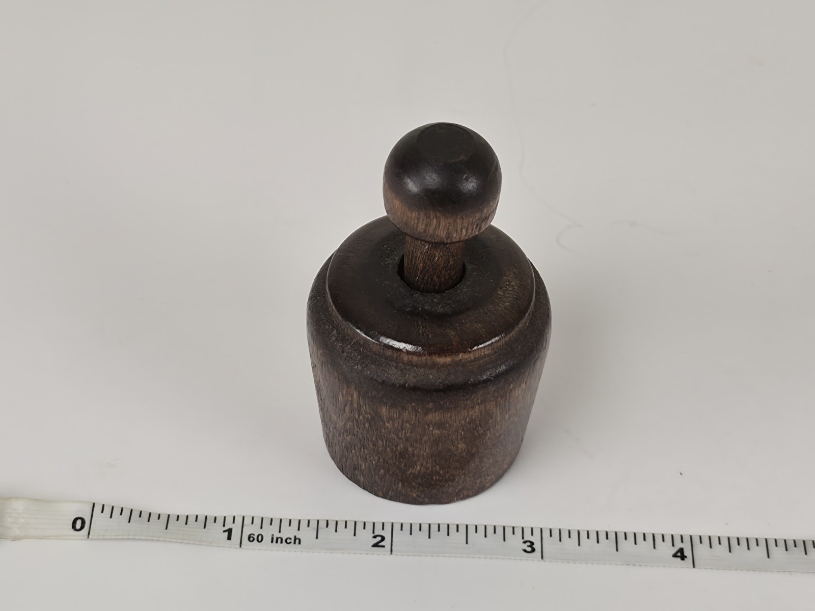 Antique Hand Crafted Wood Butter Stamp Press Sail Boat Primitive Kitchen Tool