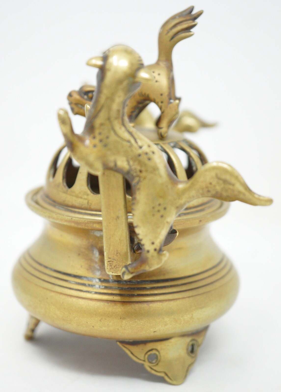 Incense burner, original Buddhist temple altar, item from Japan 0308D10