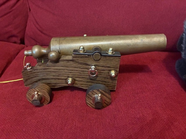 Antique Bronze Yacht Signal Cannon By R H Brown 10GA,Prior to Winchester