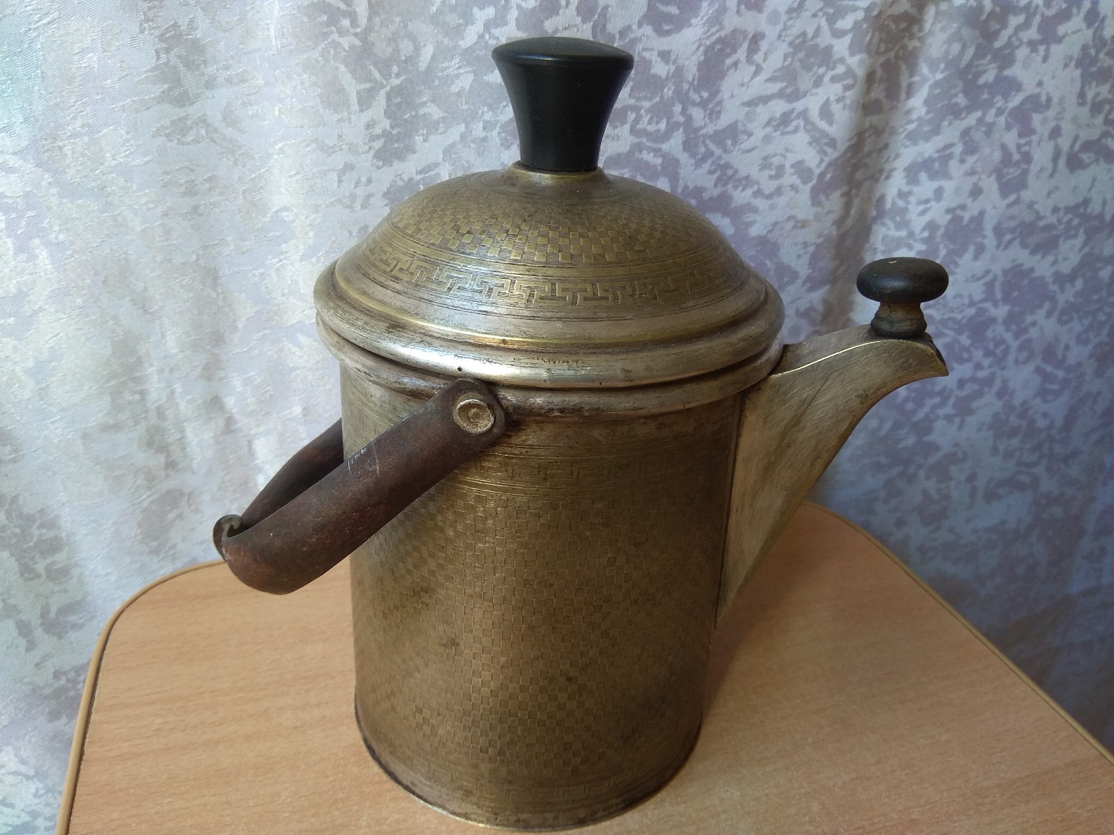 Vintage Polska Norblin Warszawa Antique Silverplate Bronze coffee maker POLISH