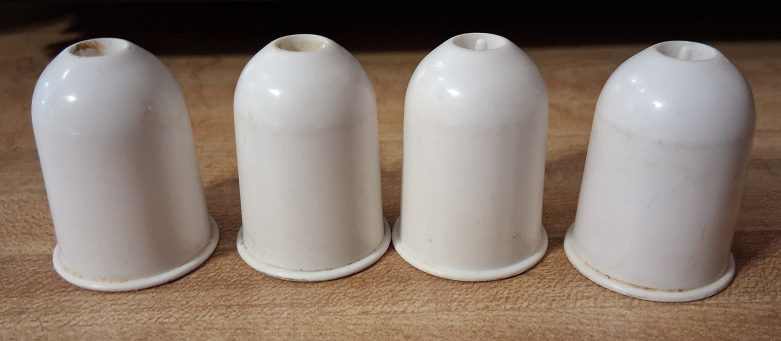 Vtg Orig Lot 4 Window Blind Shade Pull Plastic Cap Cord Tassel Knob 2″ SET Dome