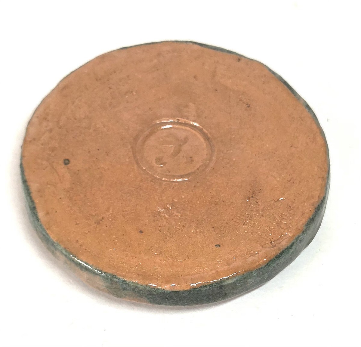 Japanese Tea Ceremony Round Kogo Ceramic Signed Box-KG266
