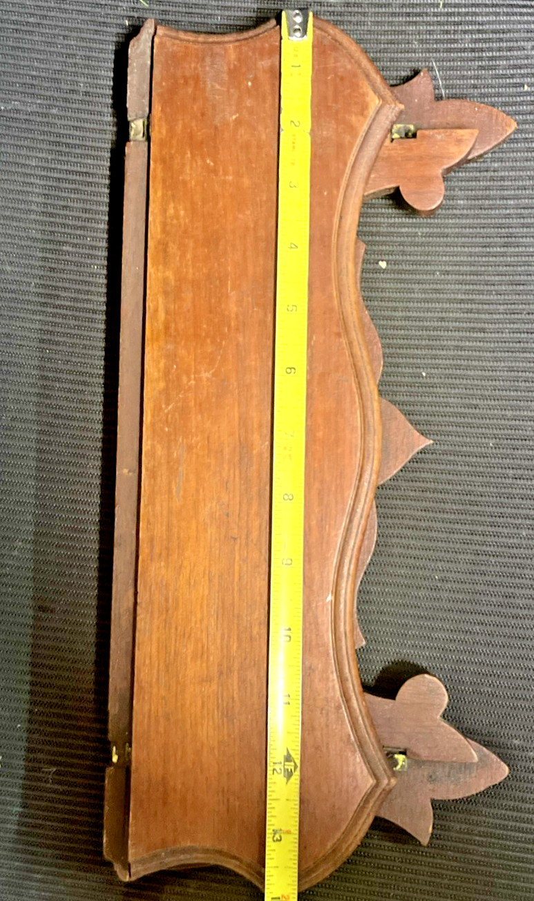 Antique Primitive Clock Shelves Pair