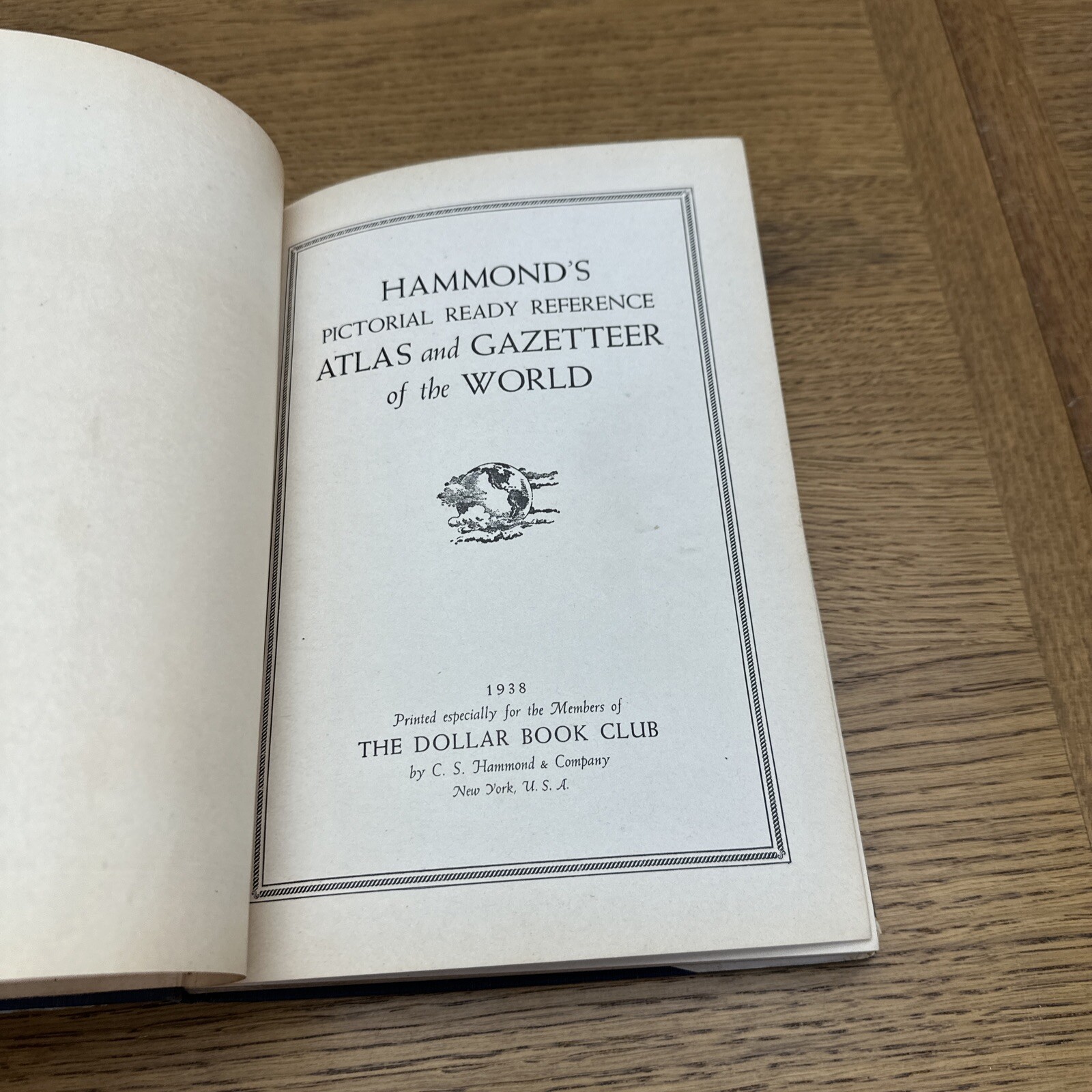 Hammond’s Pictorial Ready Reference Atlas and Gazetteer 1938 Illustrated Maps