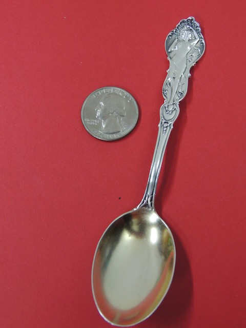 Vintage Art Nouveau SOLID Sterling Silver Fessenden & Co. “Nude” Spoon 15 grams
