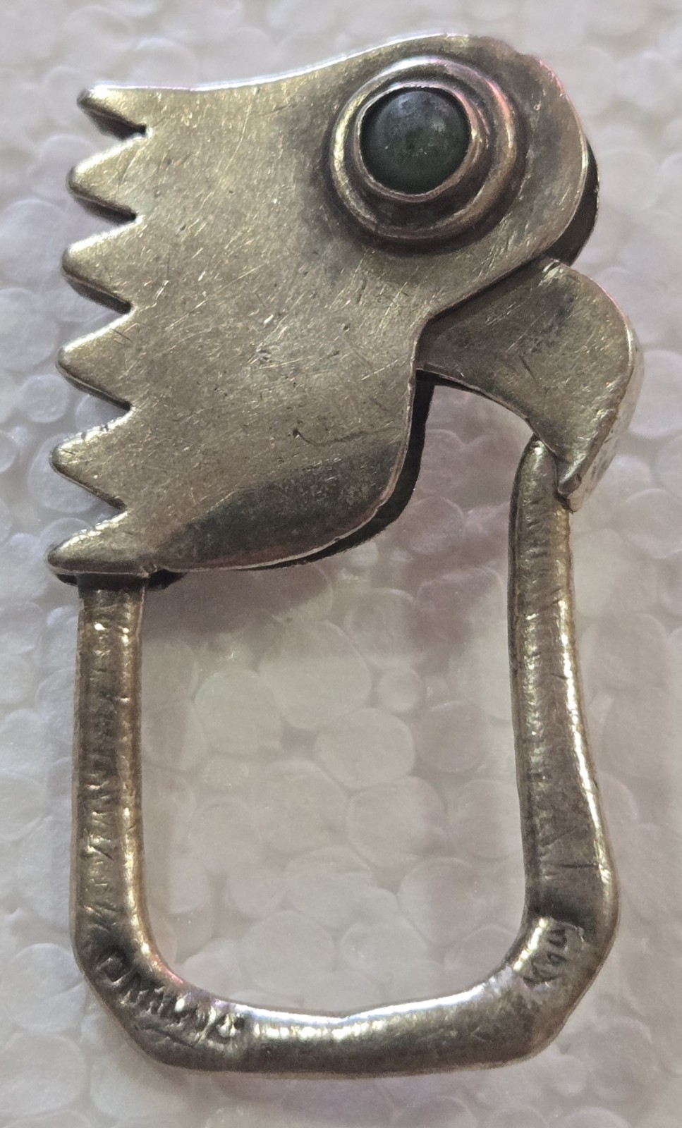Vintage Sterling Silver Key Ring Eagle Head. Sign And Numbered 174….(#VS174)