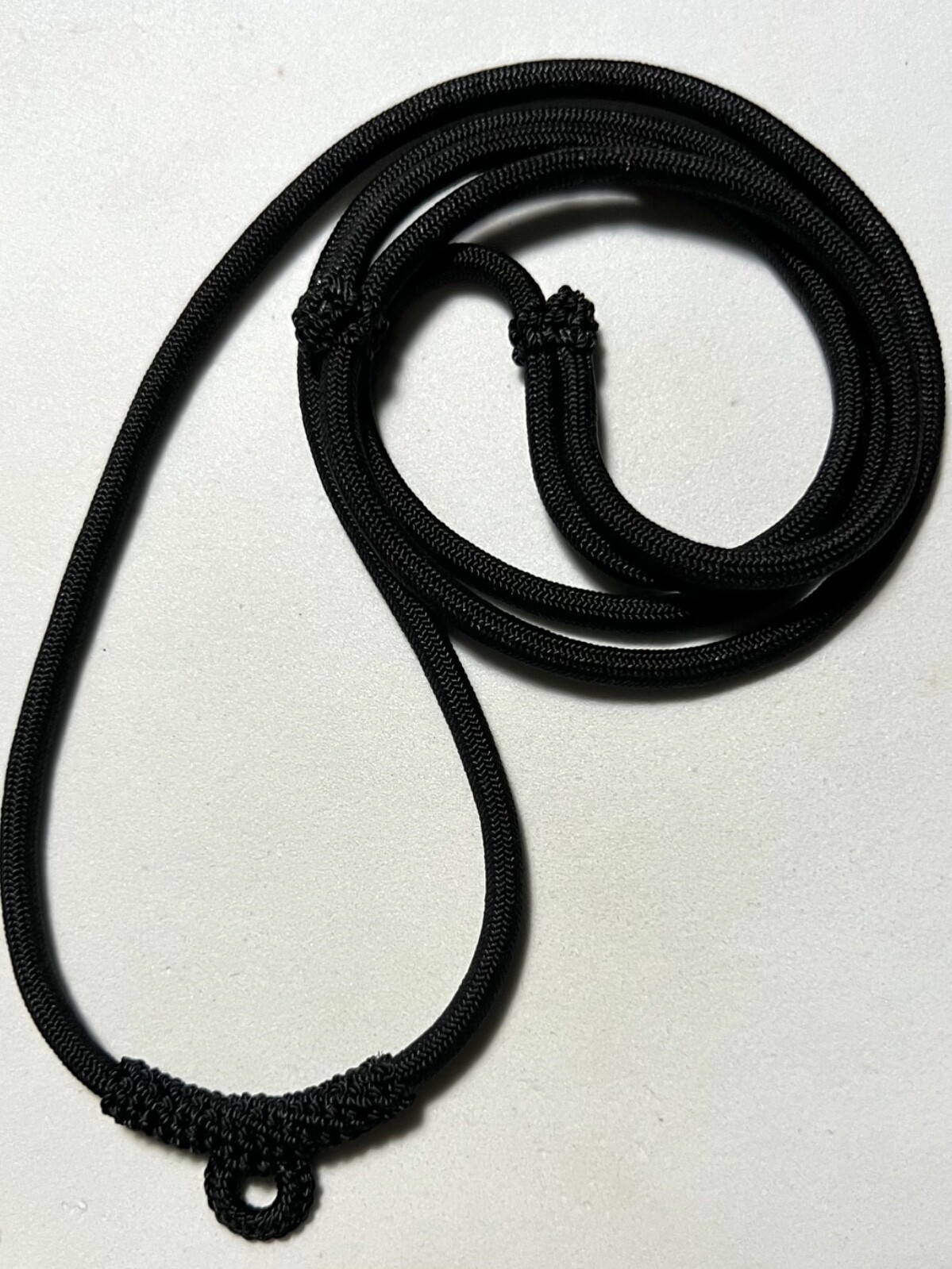 ROPE HANDMADE HOOK NECKLACE AMULET PHRA LP RARE OLD THAI BUDDHA PENDANT#3 3mm