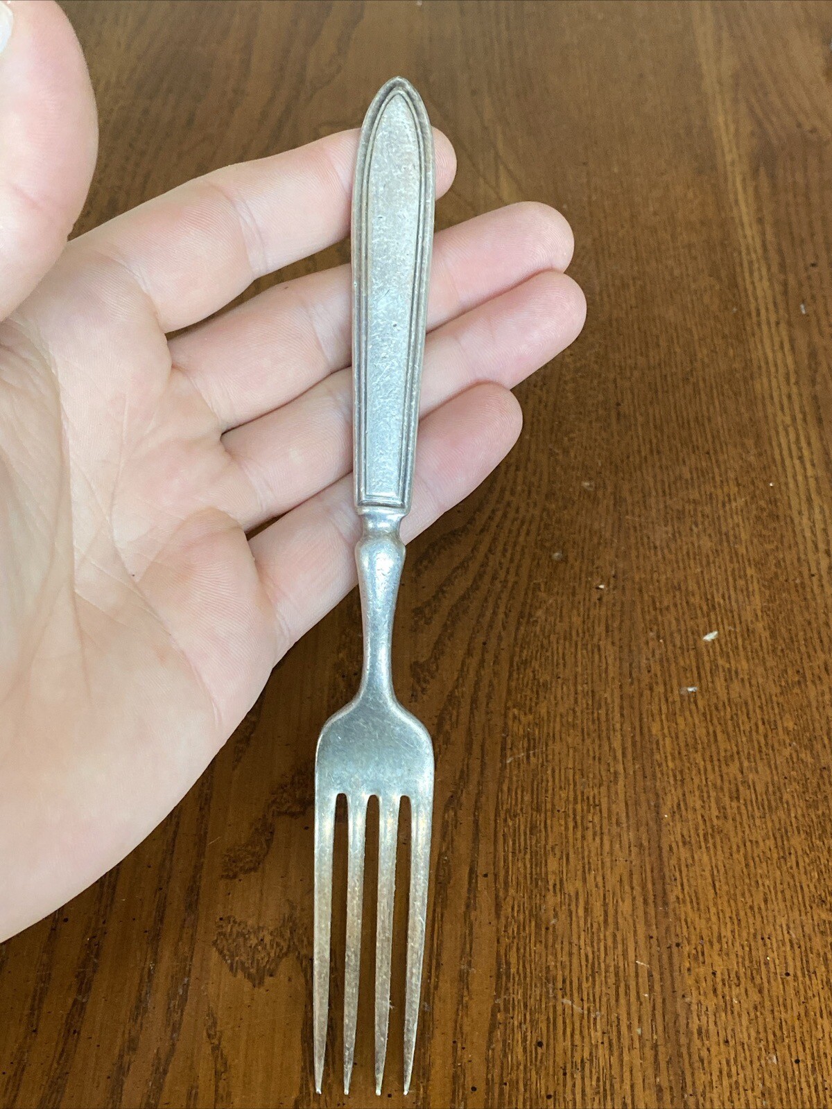 Antique Vtg 1835 R Wallace 12 Dwt Silverplate Dinner Fork 7-1/4” Long Solid