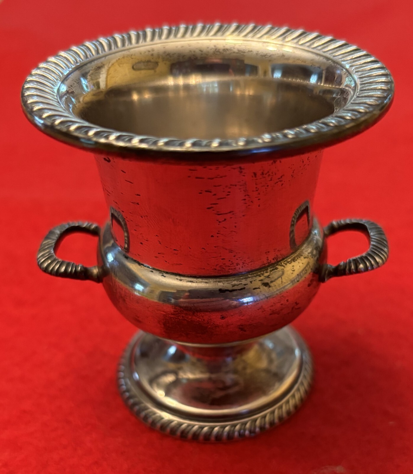 Sterling Silver Vintage Toothpick/Match Holder Urn With Handles by Fisher