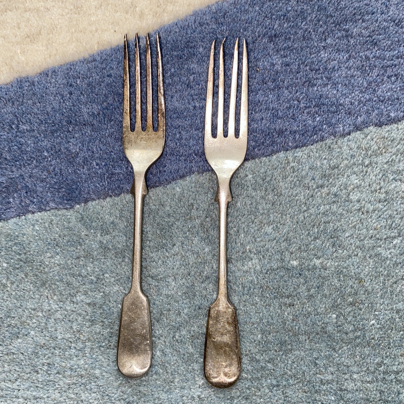 Ab&b epns silver plated forks defiance stamped