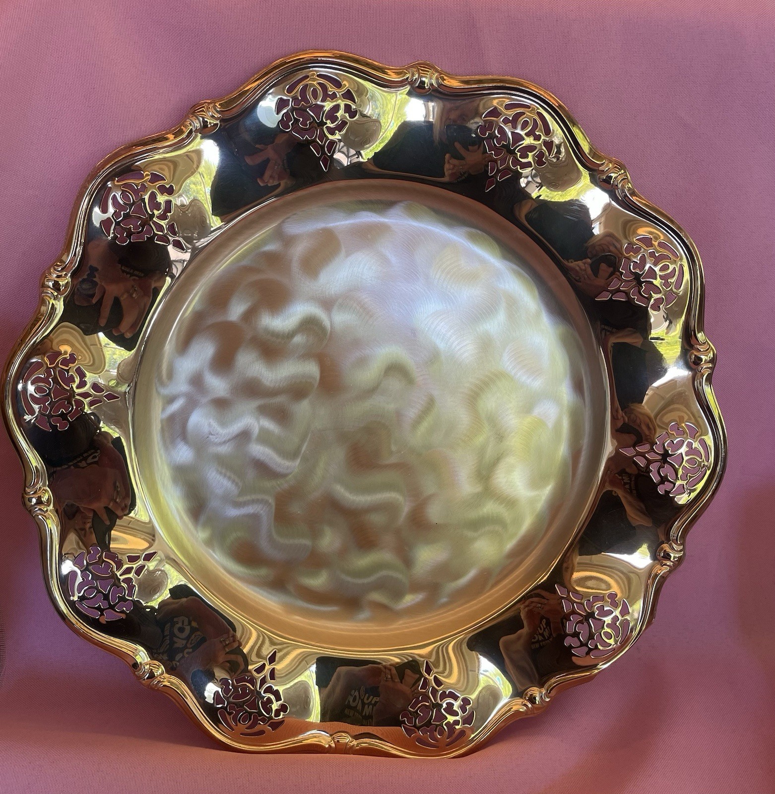 MCM Vintage Caravelle SilverPlate Cut Out Scalloped Tray HOKA West Germany