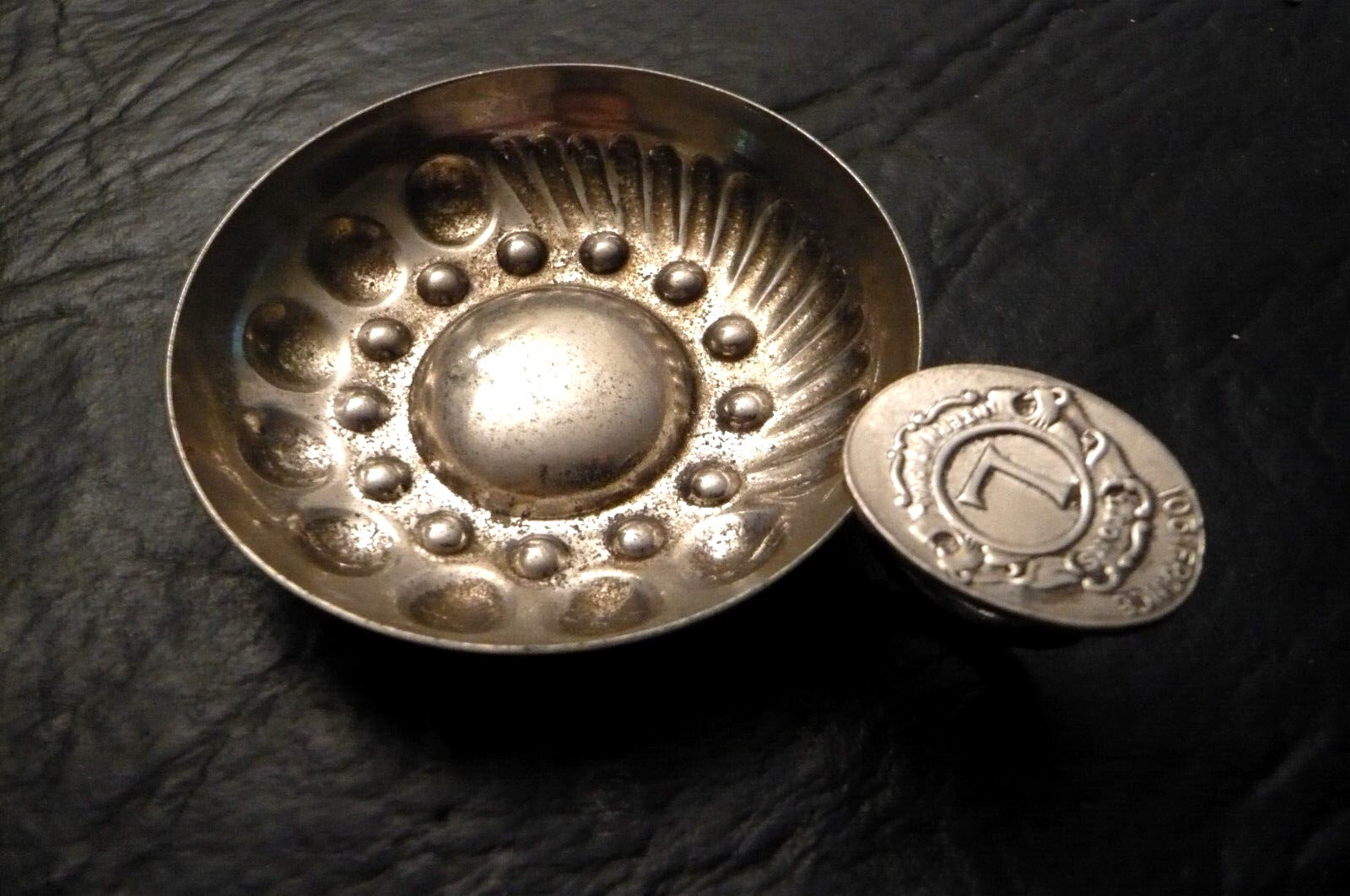 Vintage Wine Tasting Cup Silver Plated-Lions International 103 France.