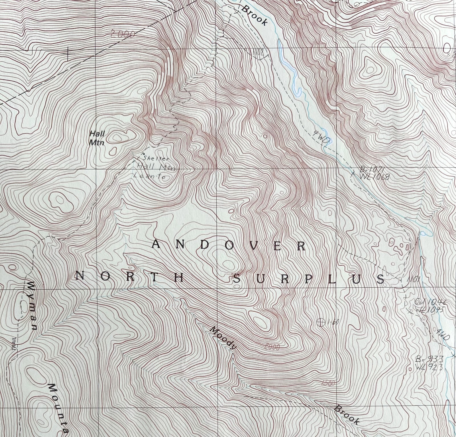 Map Andover Maine USGS 1984 Topographic Geological 1:24000 27×22″ TOPO18