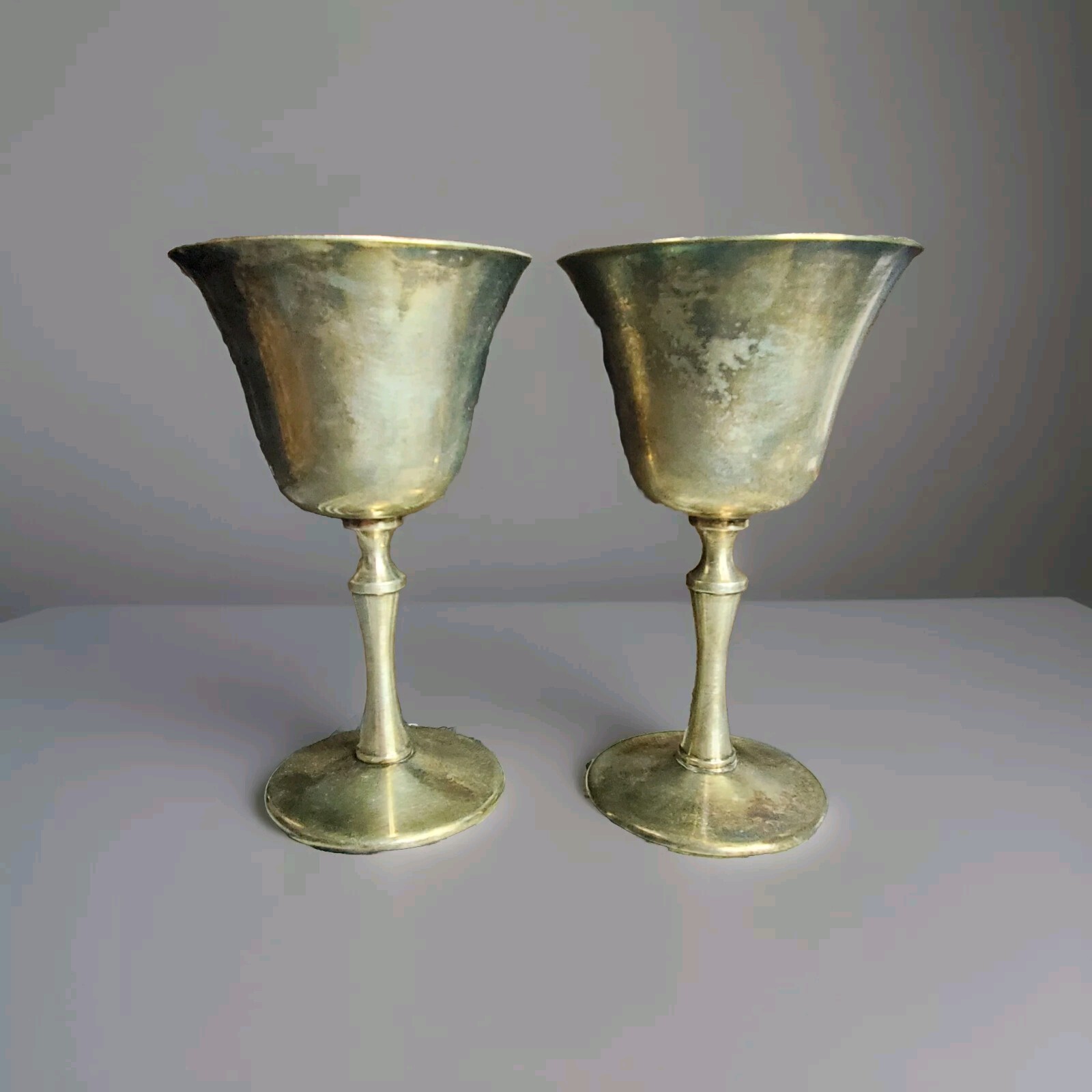 Vintage Silverplate Toasting Goblet Cups Eisenberg Lozano