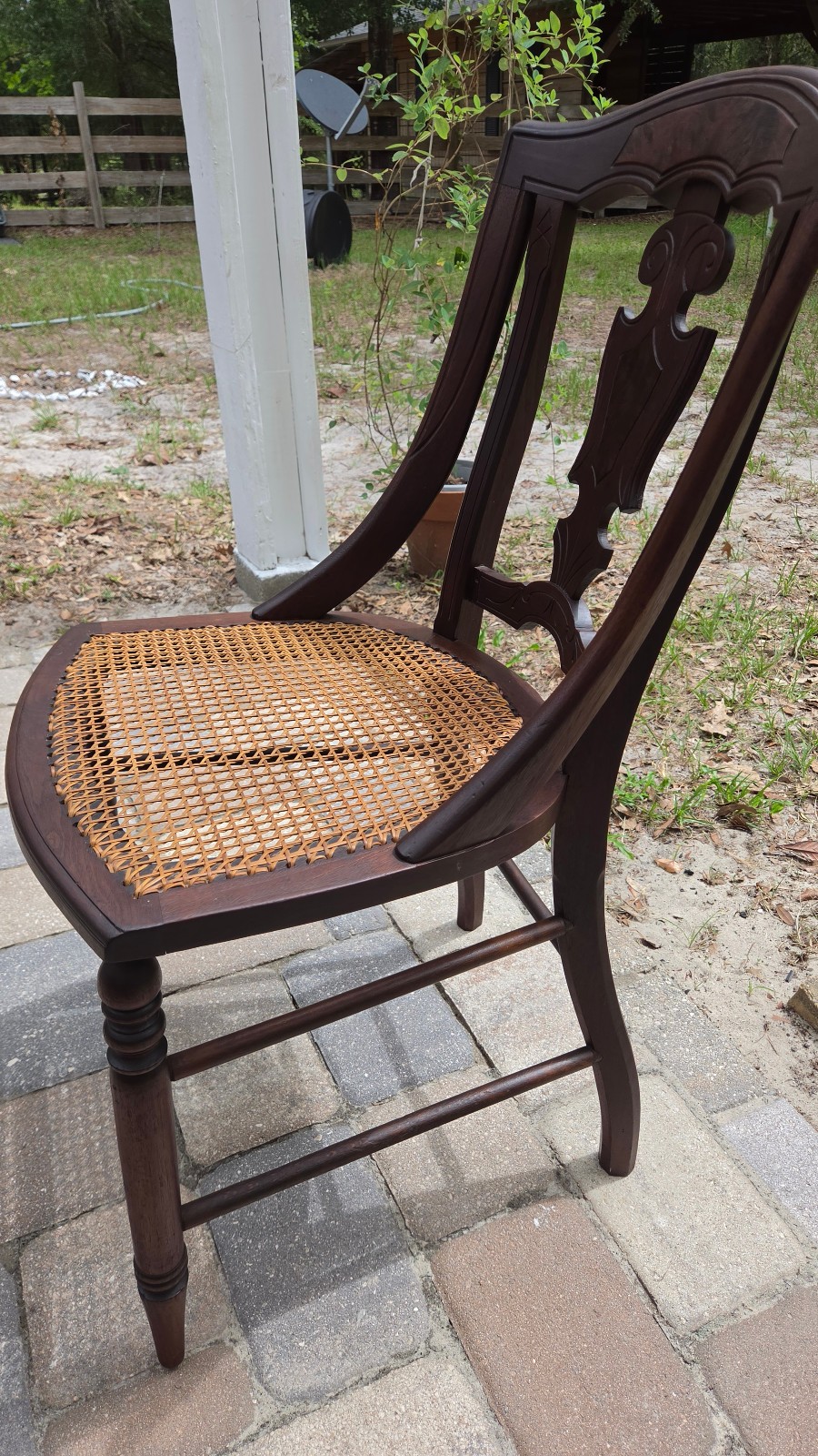 19th Century Antique Victorian Mahogany Cane Seat Chair– Circa 1900–1915