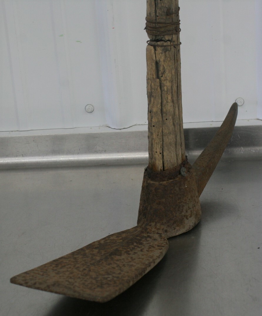 Antique Pickaxe Mining Tool 33″ x 19″ Pick RAILROAD Pick Blacksmith Forged RARE