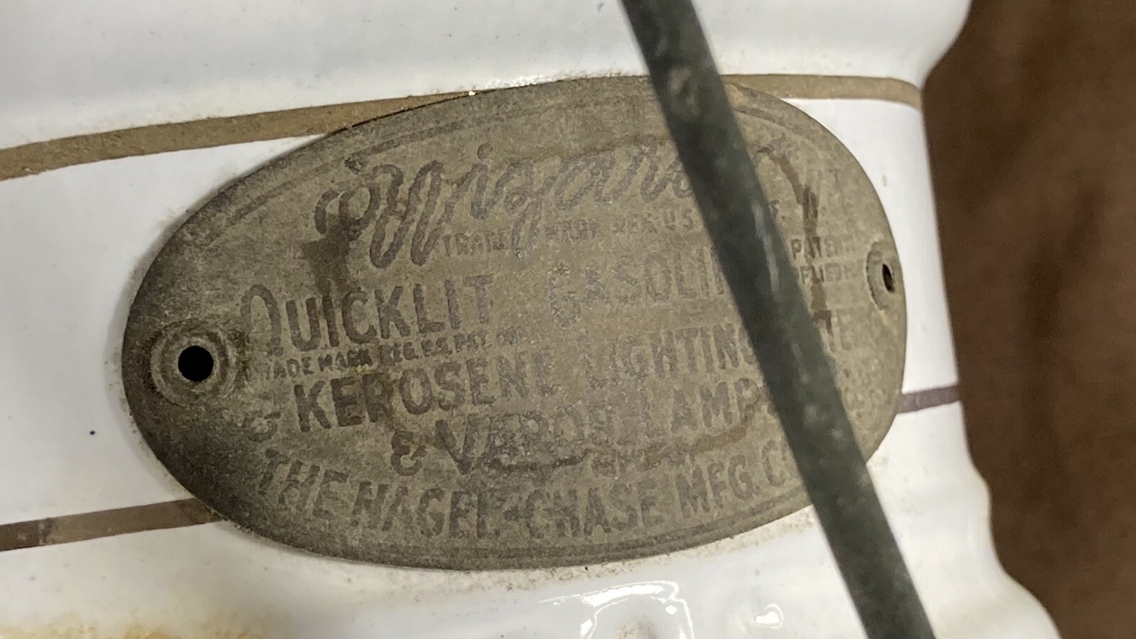 Wizard Quicklit Nagel Chase Gasoline Kerosene Arc Lamp Light Antique Very Rare
