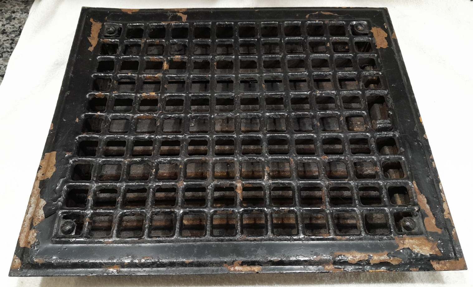 Vintage Floor Cold Heat Air Return Register Grate 11 7/8″ X 13 7/8″