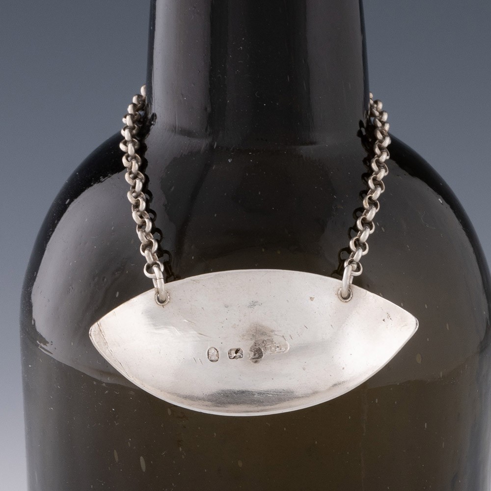 Sterling Silver Brandy Label / Bottle Ticket London 1806