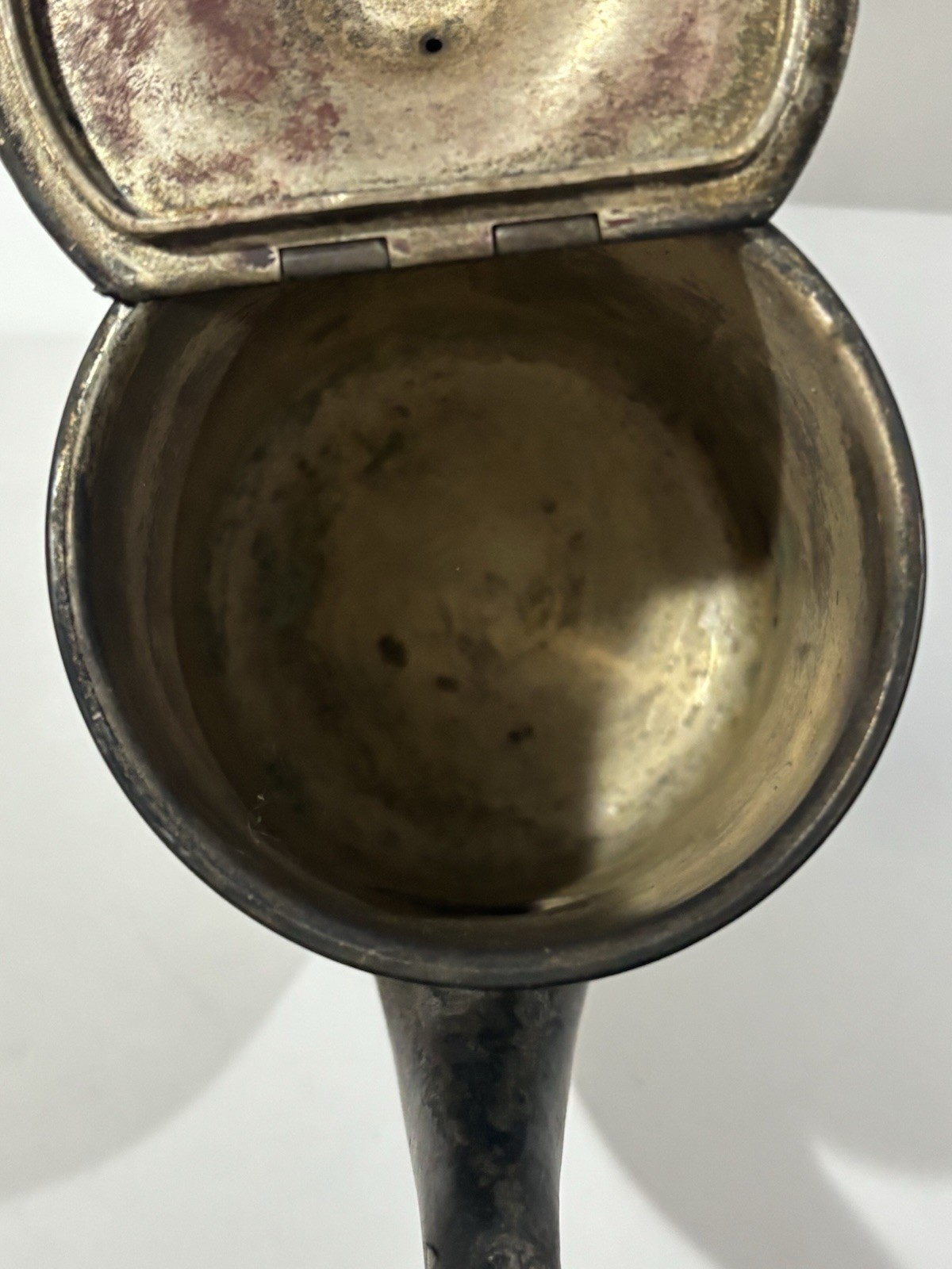Antique Wear-Brite Silverplate Teapot Hinged Lid Hotelware Pot Rustic Patina