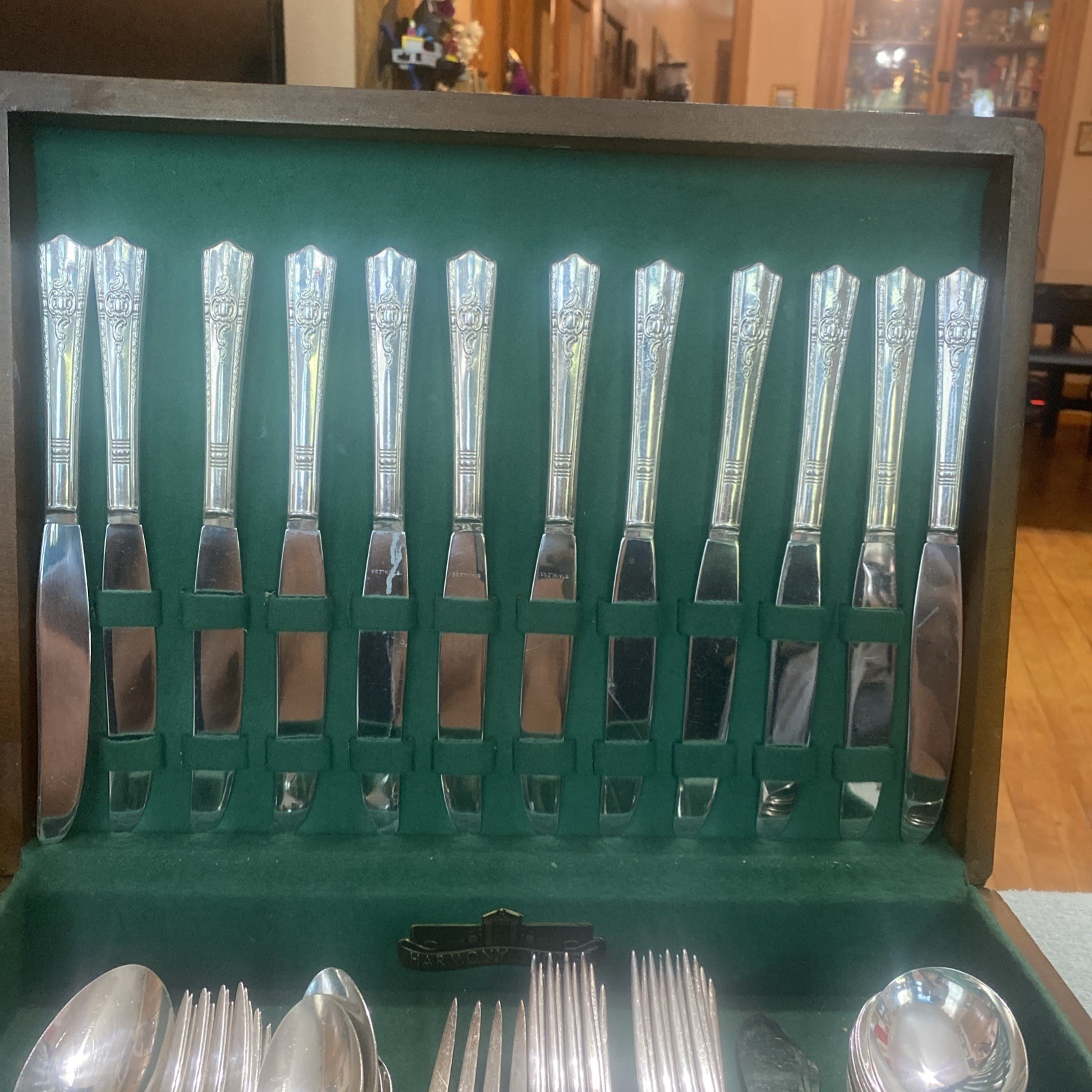 Wallace Silver Harmony House Plate AA+ Bridal Corsage 72 Pc Flatware +case