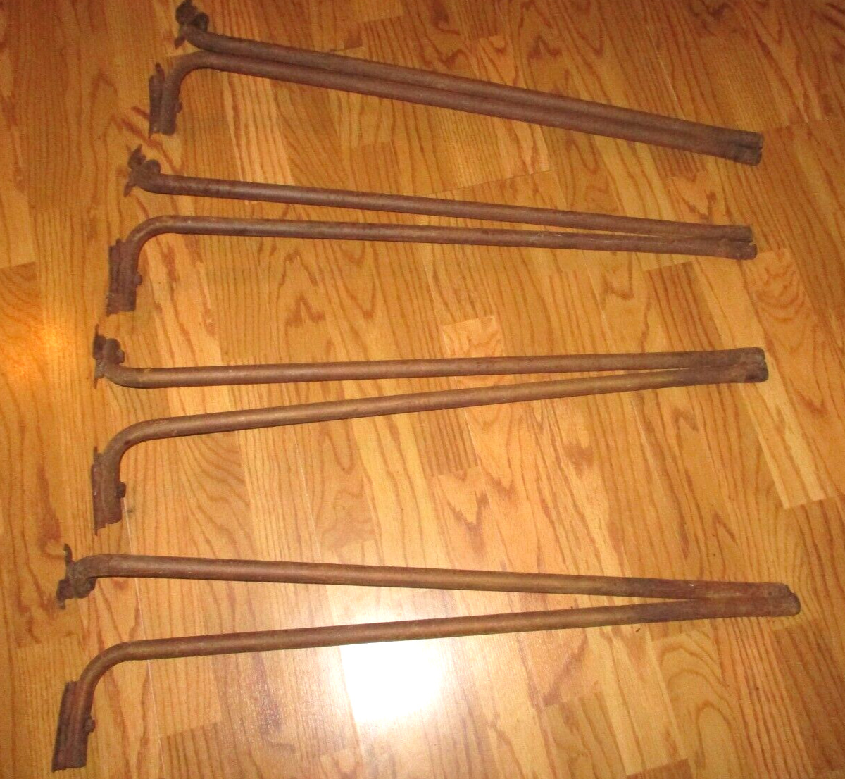 Vintage~Steel Table Legs~30.0″~Mid Century~Rustic~Set of 4