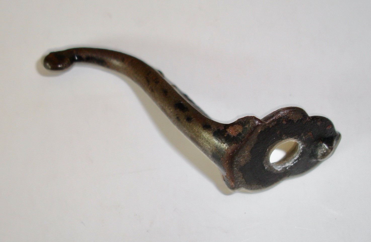 Antique Cast Iron Metal Wall Hook Primitive Black Coat Hat Towel