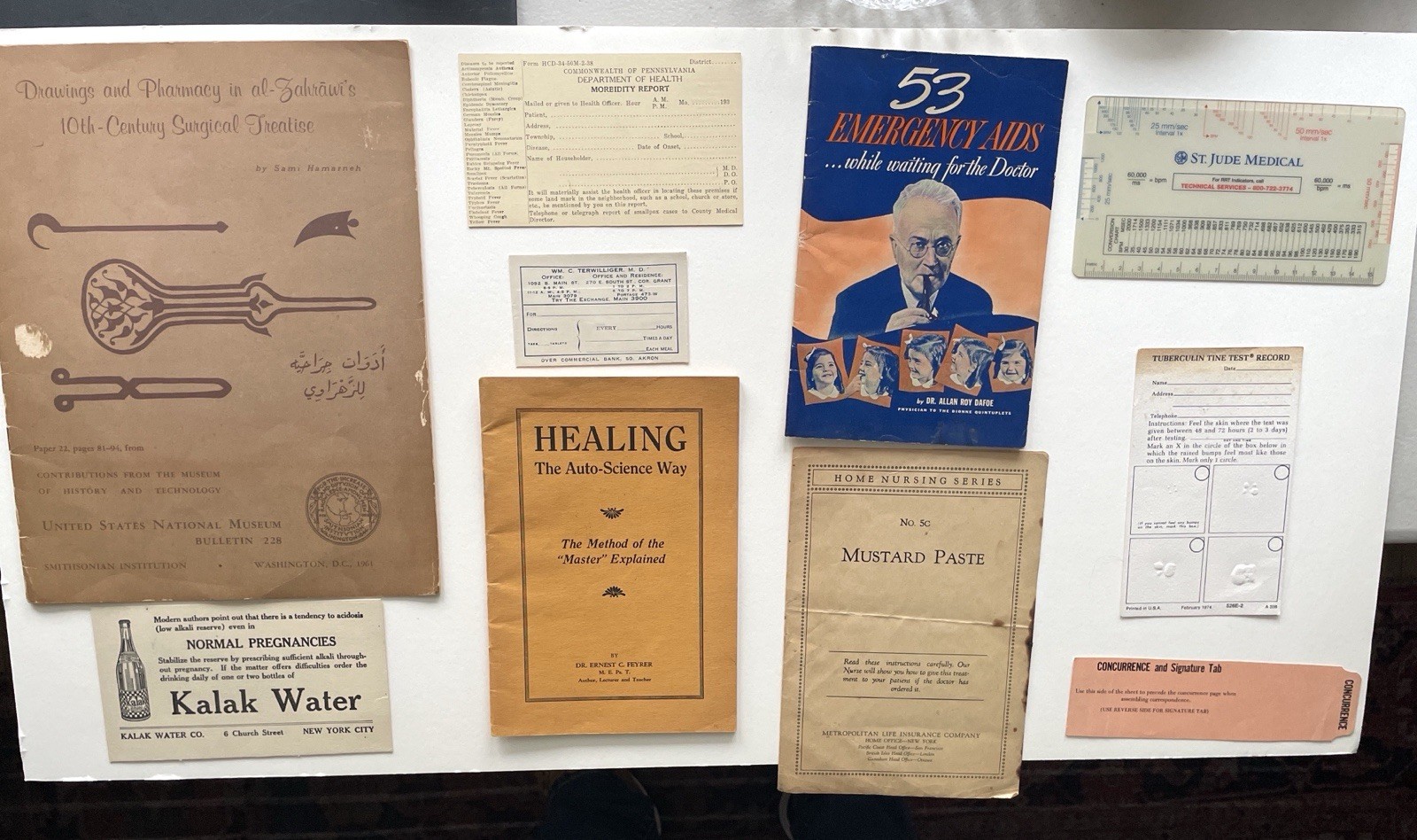 Medical & Nursing Ephemera Lot c.1900–1950 | Pharmacy, Public Health , ER Care
