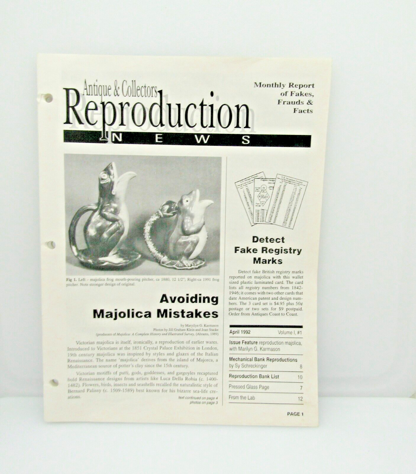 18 Monthly Issues of Antique & Collectors Reproduction New Booklets 1992-1993