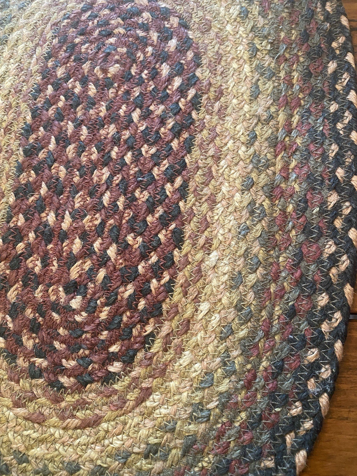 Two Primitive Braided Rug Table Mats