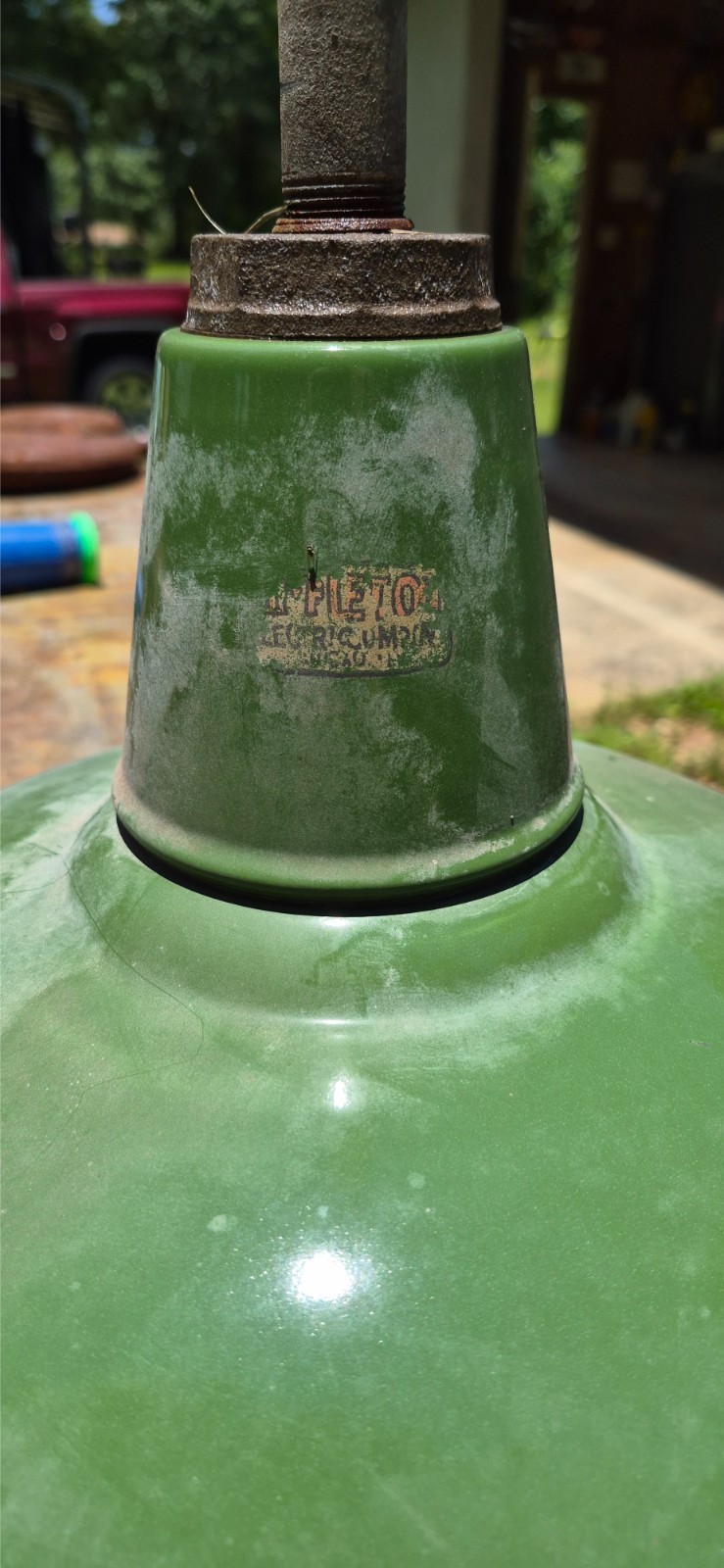 vintage porcelain shop/barn light fixtures