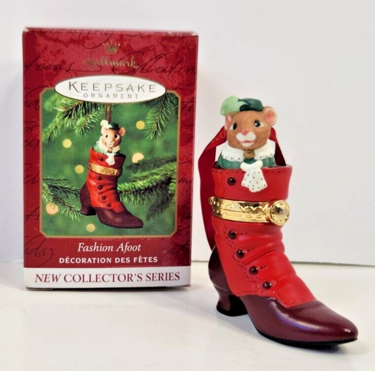 HALLMARK KEEPSAKE FASHION AFOOT 2000 QX8341 MOUSE SHOE