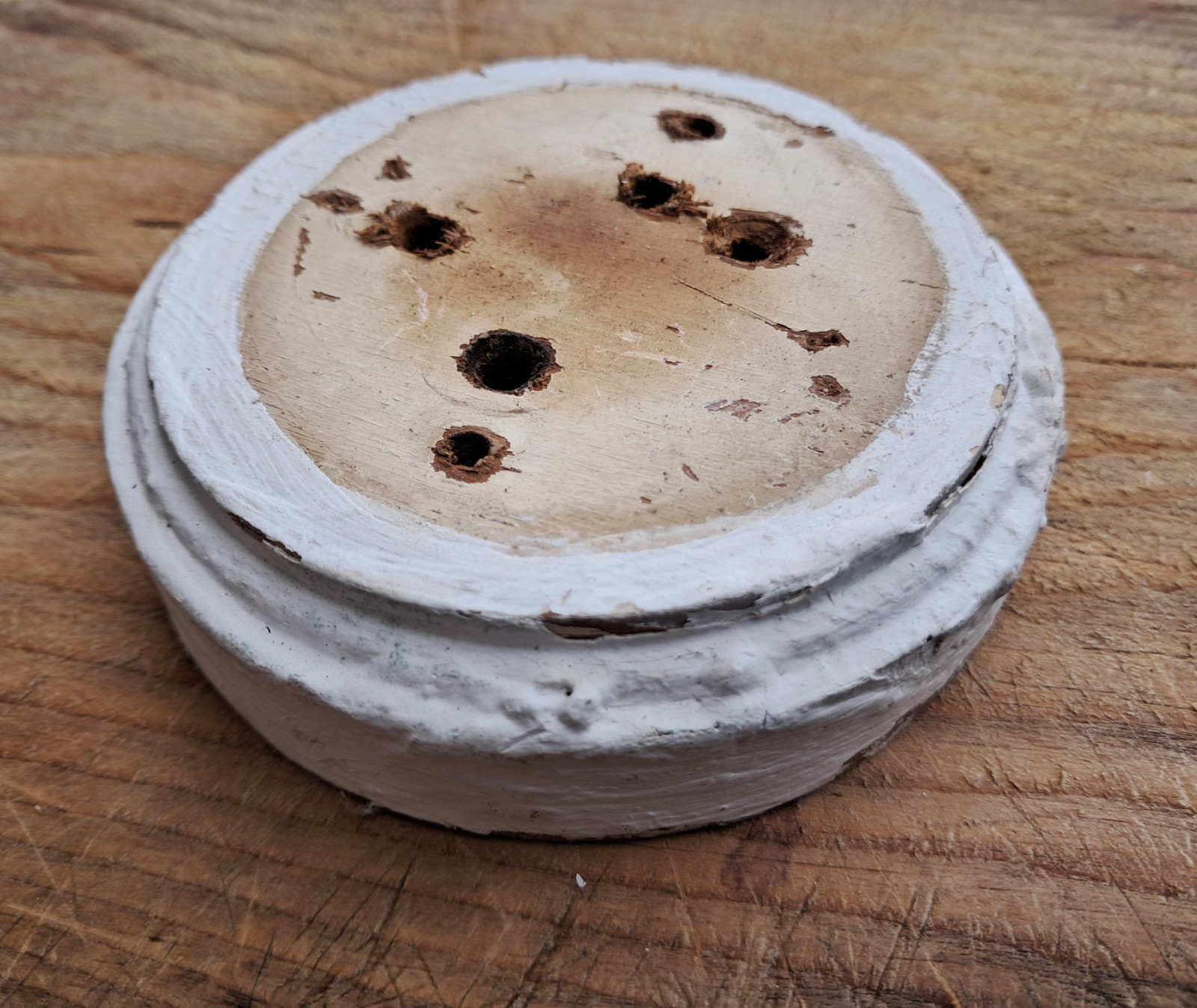 Vintage 1930s Wooden Pattress for Dolly Light Switch Period House Shabby #E