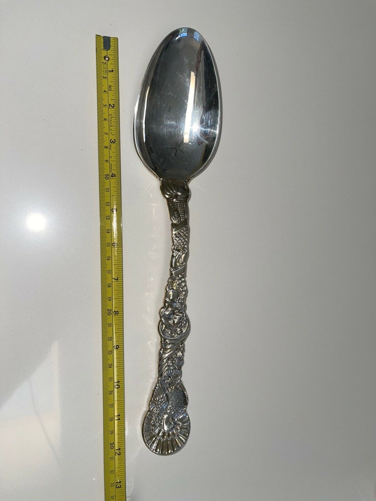 Serving Spoon, 12inch,Tiffany & Co,Turkey, Sterling Silver 925,Rare, Gold-Washed