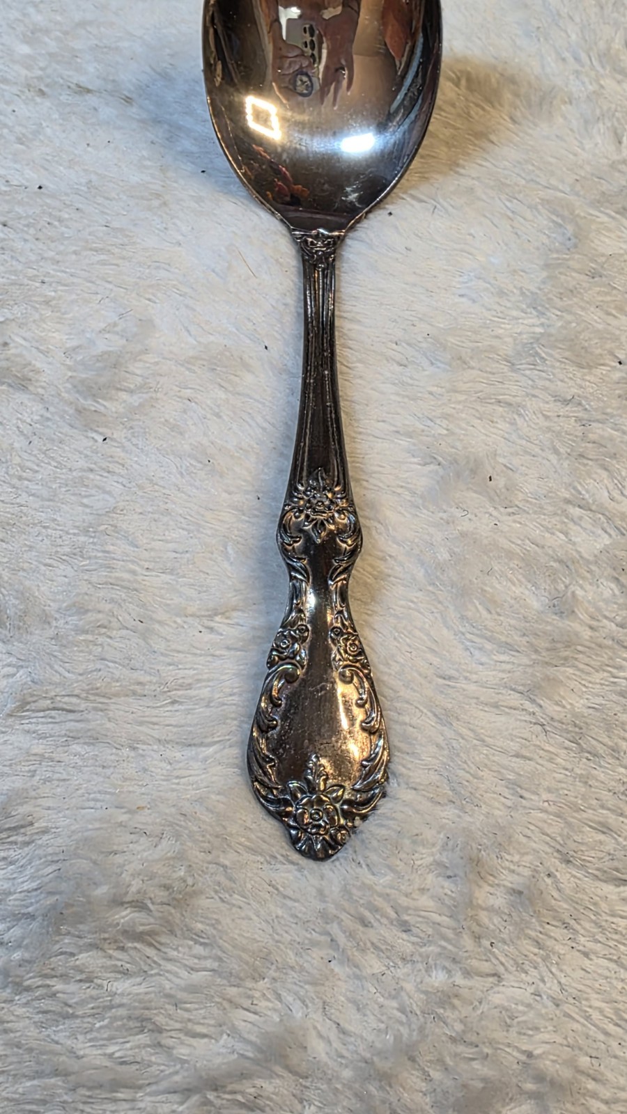 Vintage Wm Rogers Mfg Co Extra Plate Sugar Spoon Original Rogers Valley Rose