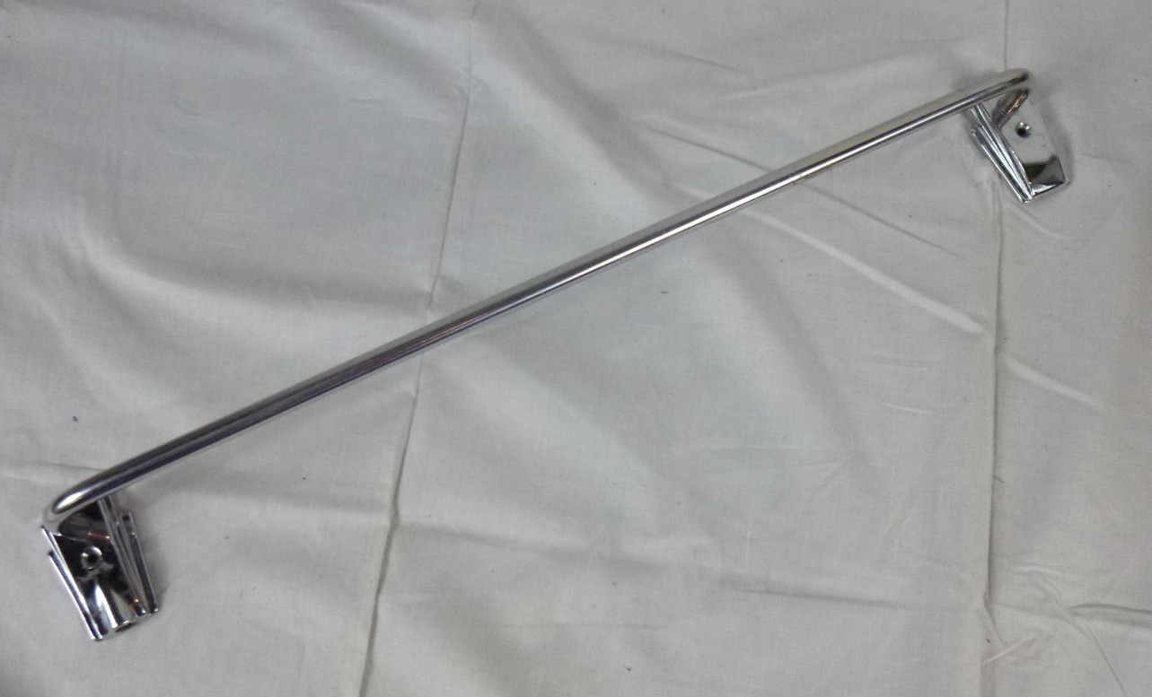 Vtg 1930s 1940s Art Deco Chrome Towel Bar 18″ Wall Mount