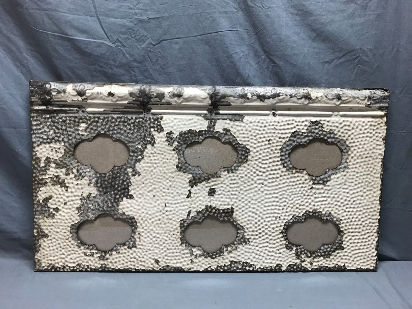 Decorative Shabby 34″ Tin Ceiling Wrapped 6 Slot 4×6 Picture Frame Chic 1498-23B