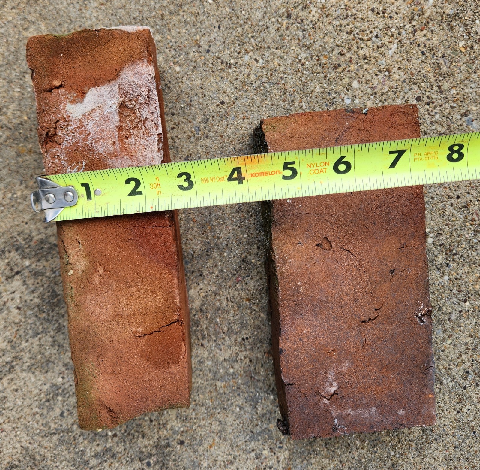 Antique Brick—FIVE Red–150+ Year Old Mennonite Hand Made in Southwestern PA