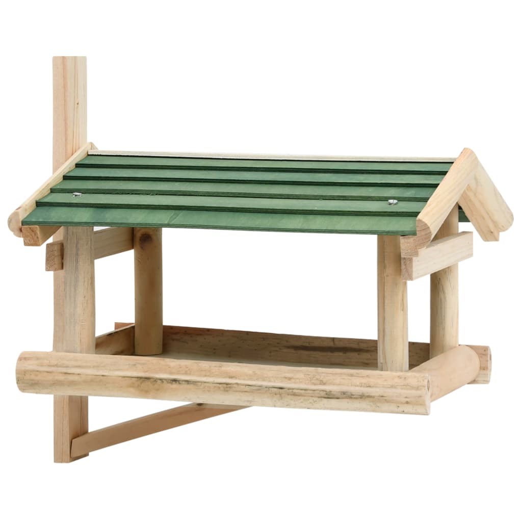 Bird Feeder Wooden Garden Roof Cardinal Bird House Feeder Solid Wood Fir vidaXL