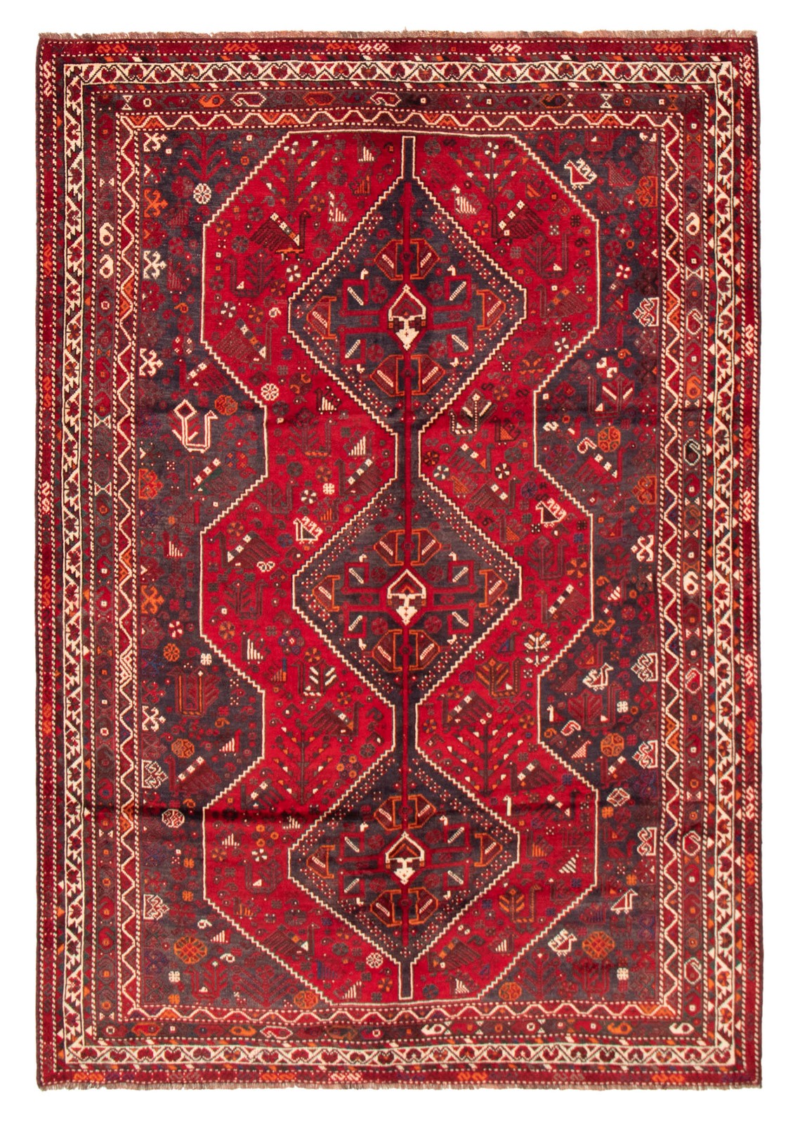 Vintage Hand-Knotted Area Rug 6’9″ x 9’10” Traditional Oriental Wool Carpet