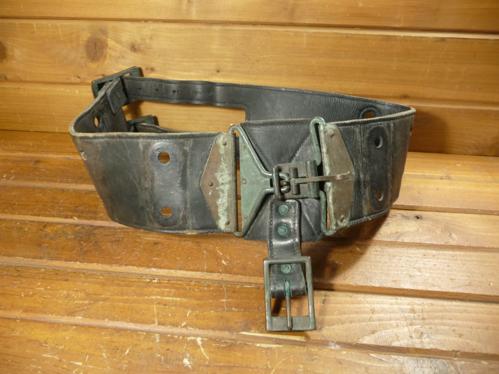 Vintage Leather & Brass Deep Sea Diving Belt no Weights Morse ? Antique
